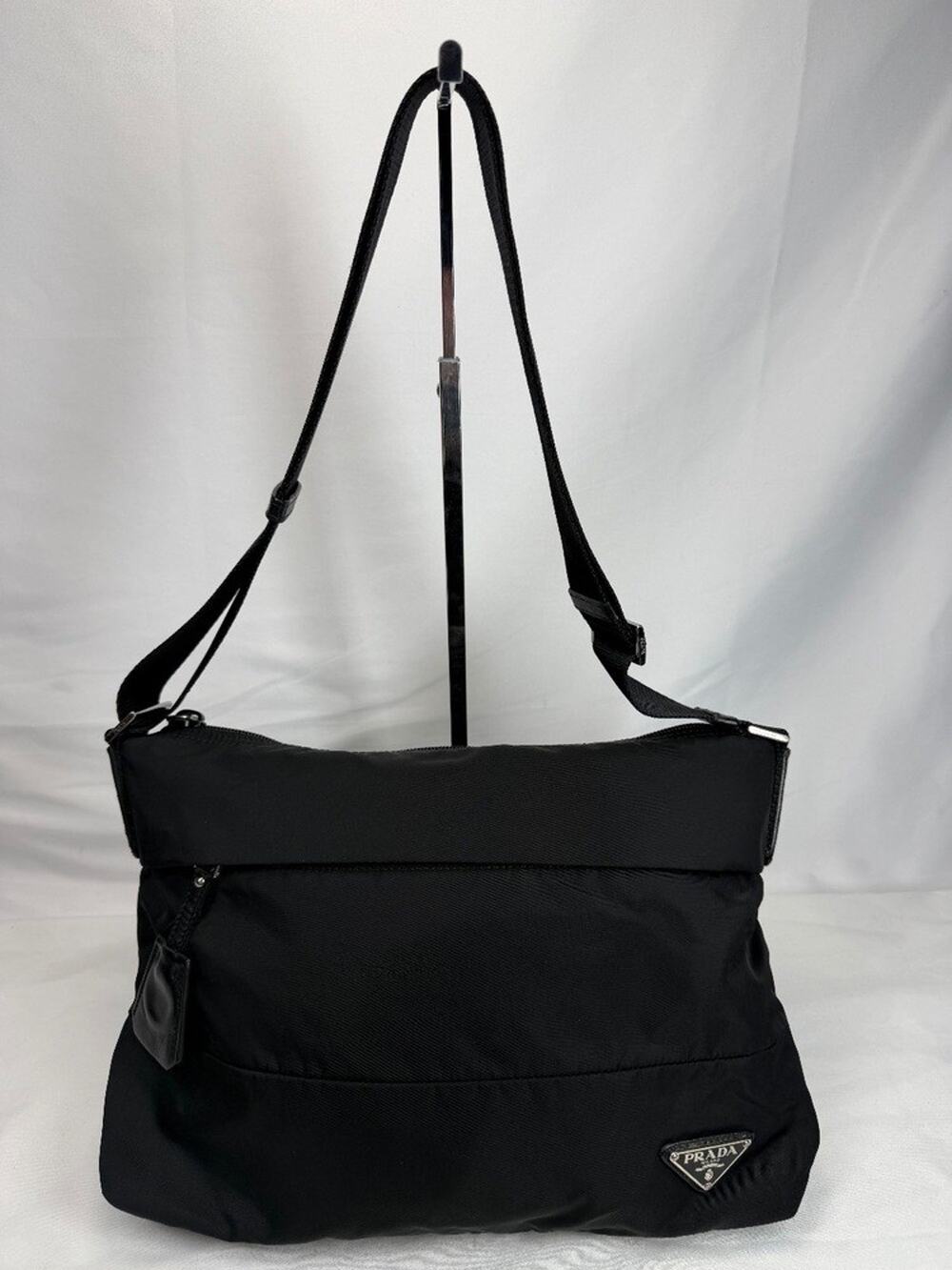 Prada Tessuto Triangle Logo Shoulder Bag SPB-MS 355358
